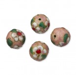 Zdjęcie - Kulka cloisonne brudny róż 18mm